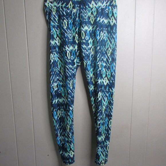 Everlast Leggings M Green Blue Athletic Workout - Picture 2 of 13